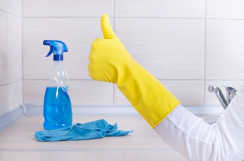 Upholstery cleaning process for a fabric sofa in Watford