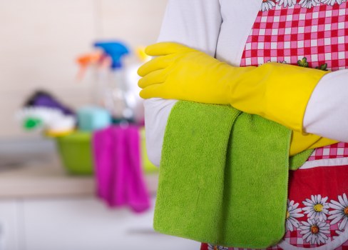 Wastewater and cleaning materials being handled responsibly