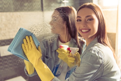 Detailed kitchen cleaning during a move in clean in Watford