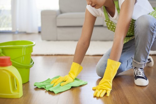 Detailed builders dust removal from kitchen fixtures after renovation in Watford